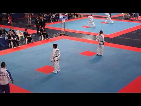 Anasto Paraschou (Gre) v Ivet Bogdanova (Bul) Female 2nd Dan Tul