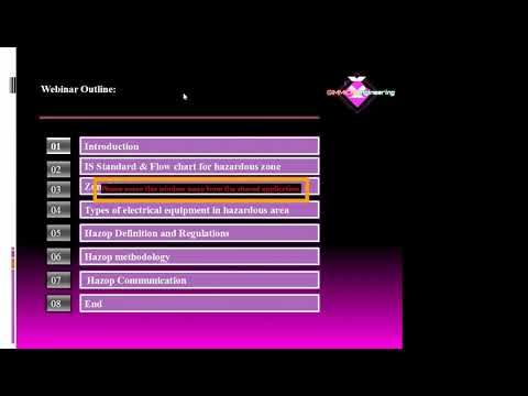 Webinar On " Hazardous Area Classification & HAZOP "