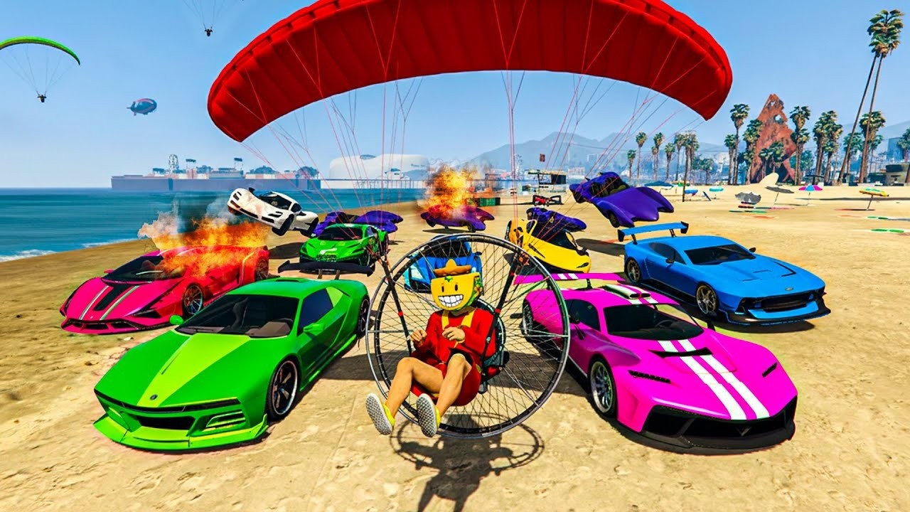 EL ÚLTIMO EXPLOTA CON COCHES ALEATORIOS! A VOLAR!! - GTA 5 ONLINE