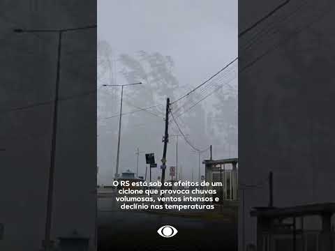 Rio Grande do Sul está sob os efeitos de um ciclone que provoca chuvas volumosas