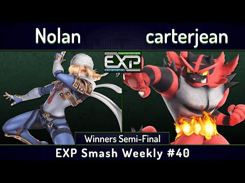 EXP # 40 | Nolan (Sheik) vs carterjean (Incineroar) | Winners Semis | SSBU Ultimate Tournament