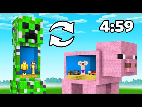 Minecraft Build Battle vs My Friends but We Swap Every 5 Minutes!