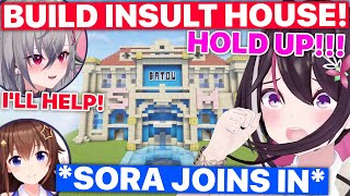 Riona Talks AZKi Into Making "Insult House" - Sora Joins In Too (Hololive) [Eng Subs]