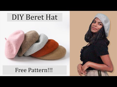 DIY Beret Hat | How to make Beret Hat (Free Pattern) |...