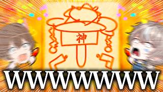 2人で絵描き歌だけ聞いて絵を描いたらクソ笑った。
