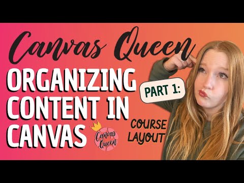 Organizing Content in Canvas ~ Part 1: Course Layout