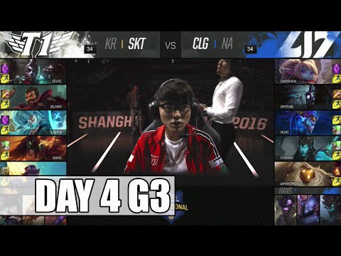 SK Telecom T1 vs CLG | Day 4 Mid Season Invitational 2016 | SKT vs CLG G2 MSI 1080p
