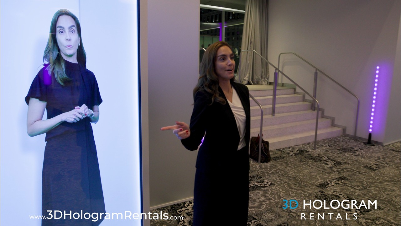 Large Life-Size Holographic 3D Hologram Rental Holo-Box Live Display at Expo Event: REAL REACTIONS