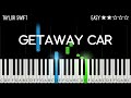 Taylor Swift - Getaway Car - EASY Piano Tutorial