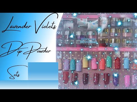 Lavender Violets Dip Powder Set | Swatching My Dip Powder Set | Affordable Nail Supplies￼ |