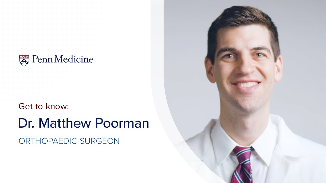 Watch video featuring Matthew J. Poorman, MD on YouTube