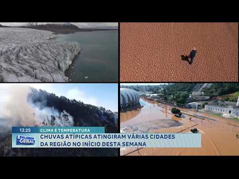 Clima e temperatura: Chuvas atípicas atingiram várias cidades da região no início da semana.