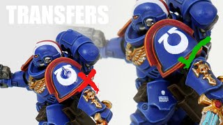 How To Apply Transfers for Space Marines and other Warhammer miniatures