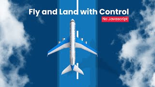 Flying and Landing Airplane Using Html &amp; CSS | How to Make Animated Website using CSS