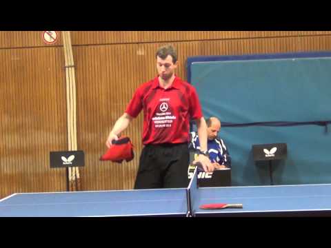 TT Oberliga TSV Stein vs Regenstauf 2013 19)M Ziegler vs Uwe Liebchen 1