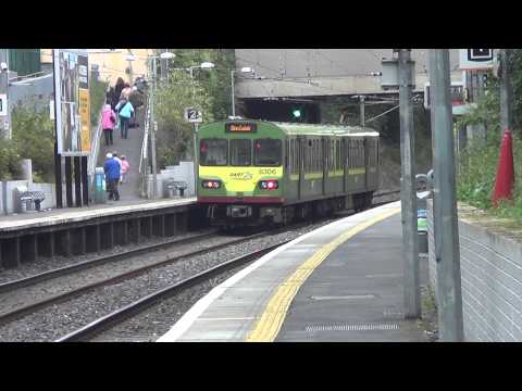 Iarnród Éireann Irish Rail 2 car DART 8100 EMU 8106 departs Harmonstown Station