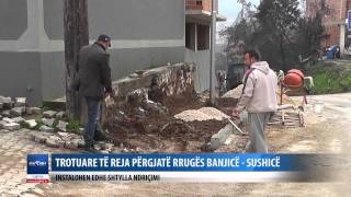 Trotuare dhe ndricim pergjatë rruges Banjice   Sushice