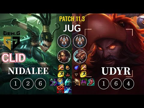 GEN Clid Nidalee vs Udyr Jungle - KR Patch 11.3