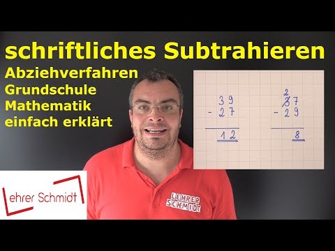 Minus - written subtraction (subtraction method) | Mathematics explained simply | Lehrerschmidt