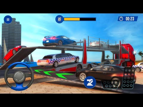 US Police Multi Level Car Transporter Truck 2020 Android Gameplay