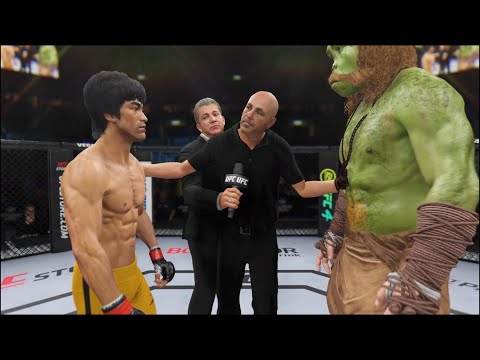 Bruce Lee vs. Green Bigfoot - EA Sports UFC 4 - Epic Fight 🔥🐲