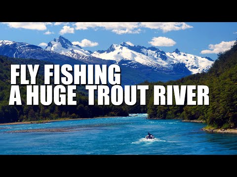Fly Fishing a HUGE TROUT River. Fly Fishing Patagonia's Baker River for Rainbow & Brown Trout