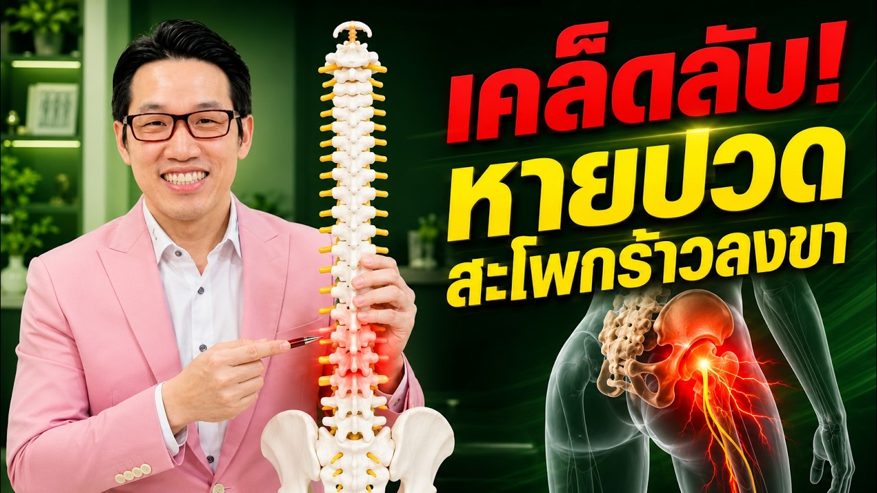 เคล็ดลับ! หายปวดสะโพกร้าวลงขา แบบไม่ต้องผ่าตัด ลองทำแบบนี้! | หมอซัน