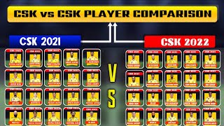 csk 2022 Squad vs csk 2021 squad | csk squad comparison | csk team 2022 | old csk vs new csk 2022