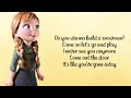 Do You Wanna Build A Snowman FROZEN Lyrics