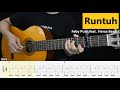 RUNTUH - Feby Putri feat. Fiersa Besari - Fingerstyle Guitar Tutorial + TAB & Lyrics