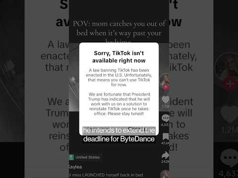 TikTok restores service in the US #trump #bloomberg #socialmedia