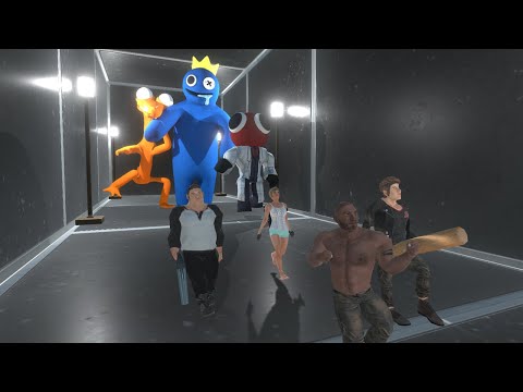 Escaping the Rainbow Friends | Tunnel of Nightmares Challenge - Animal Revolt Battle Simulator