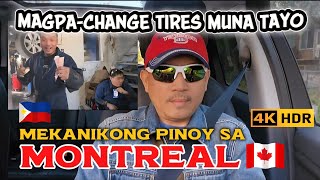 MEKANIKONG PINOY SA MONTREAL!  MAGPA-CHANGE TIRES MUNA TAYO. 🇨🇦