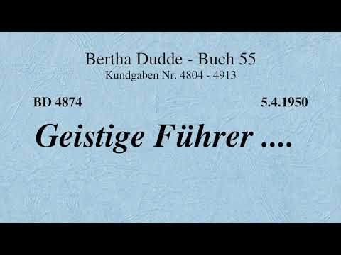 BD 4874 - GEISTIGE FÜHRER ....