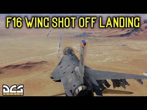 F-16 Gets its wing shot off and Nails a stunning dead stick landing