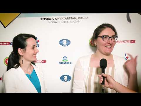 2019 Women's Candidates. Round 7. Interview with Lagno and Dzagnidze.