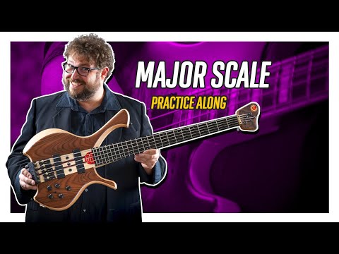 Major Scale Practice Along - Electric Bass Lesson - Let's Practice!