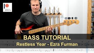 Restless Year - Ezra Furman | Bass Tutorial (Sheet + TABs)