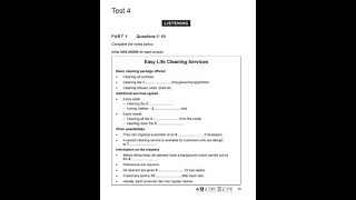 Cambridge 17, Test 4 Part 1