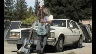 Blue Cheer Dickie Peterson receives his Custom Bass Guitar from Bill Baker 2007