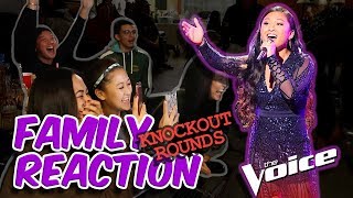 FAMILY&#39;S REACTION TO RADHA ON THE KNOCKOUT ROUNDS!