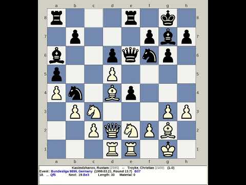 Kasimdzhanov, Rustam vs Troyke, Christian | Bundesliga Chess 9899 1999, Germany