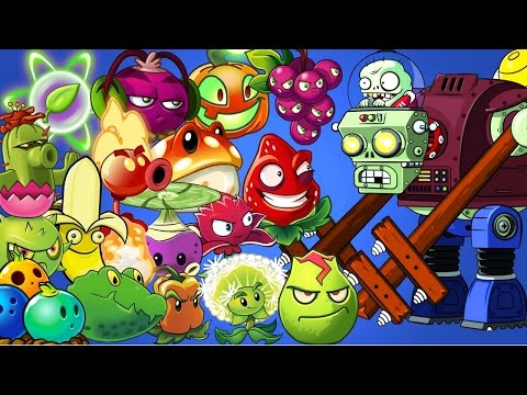 Plants vs Zombies 2 All Plants Power Up vs Gargantuar Prime