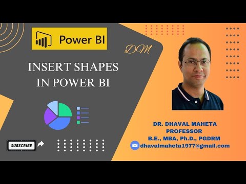 68. Insert Shapes in Power BI || Dr. Dhaval Maheta