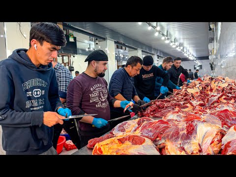 Sie bereiten täglich tonnenweise Kebabs zu – Usbekistans größtes Kebab-Zentrum