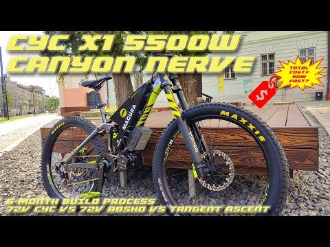 CYC X1 5500w 72v CANYON NERVE BUILD!  CYC vs. 72v BBSHD vs. TANGENT ASCENT