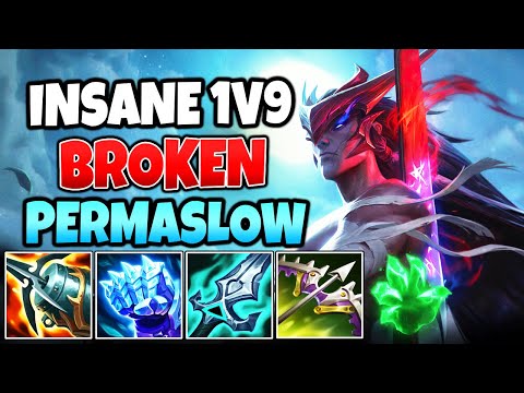 THIS NEW YONE BUILD IS BROKEN - PERMASLOW ICEBORN YONE (INSANE 1V9) - League of Legends