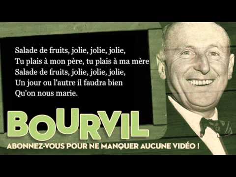 Bourvil - Salade de fruits - Paroles (Lyrics)