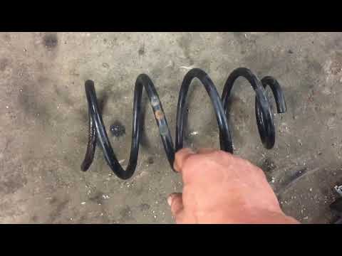 saab 9-3 Front strut spring replacement Watch video before you buy your parts!!