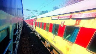 preview picture of video 'LHB. Yasvantpur. Gorakhpur Express. Overtake Intercity Express'